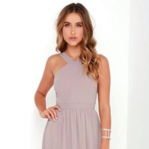 AIR OF ROMANCE TAUPE MAXI DRESS, Large